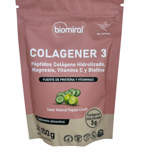 Colagener 3 (Péptidos de Colágeno Hidrolizado, Magnesio, Vitamina C y Biotina)