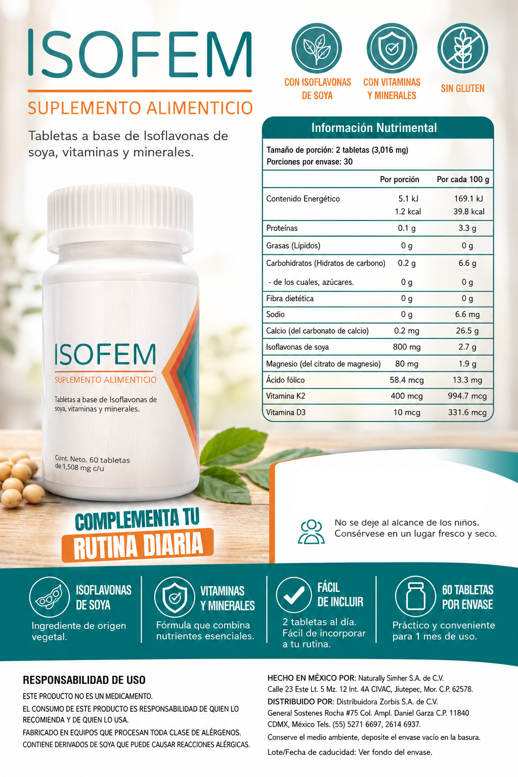Isofem (Isoflavonas de soya)